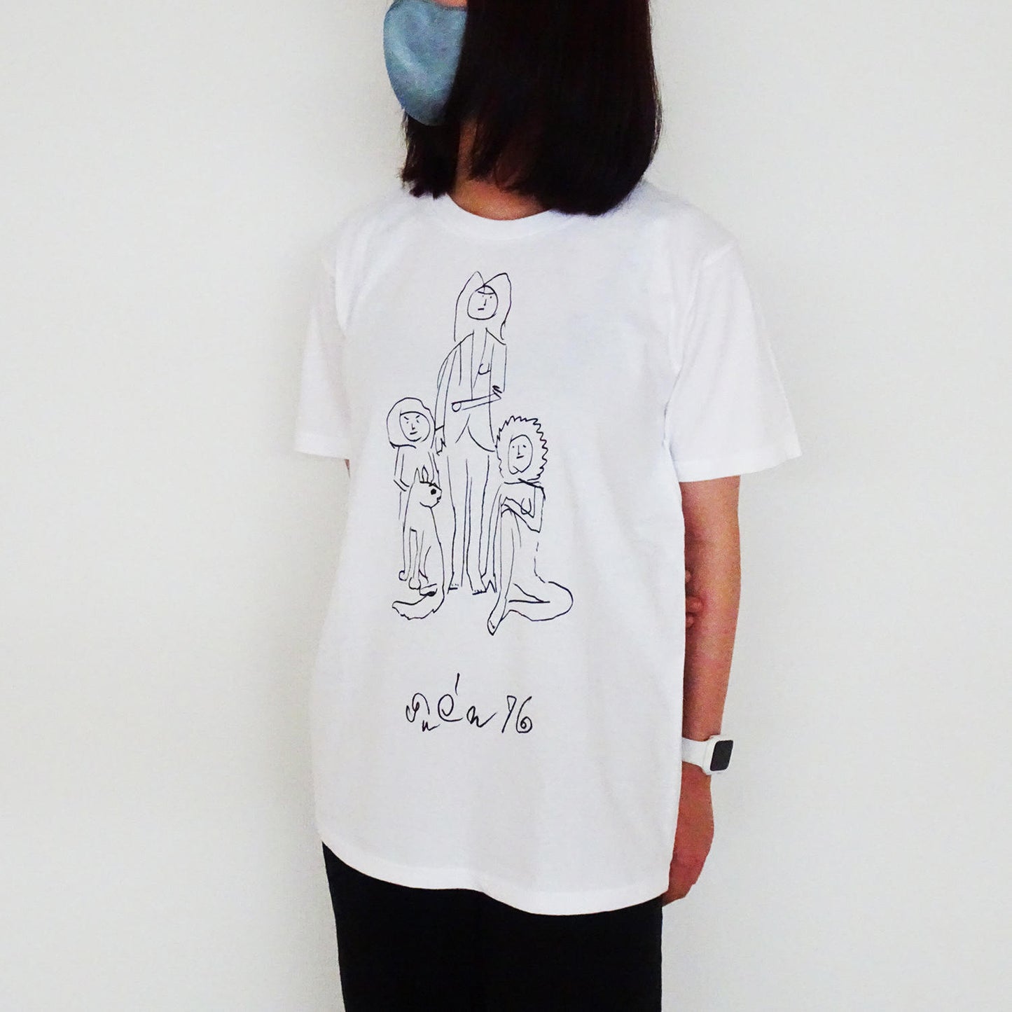 いのくまTシャツ(3人と1匹)ホワイト