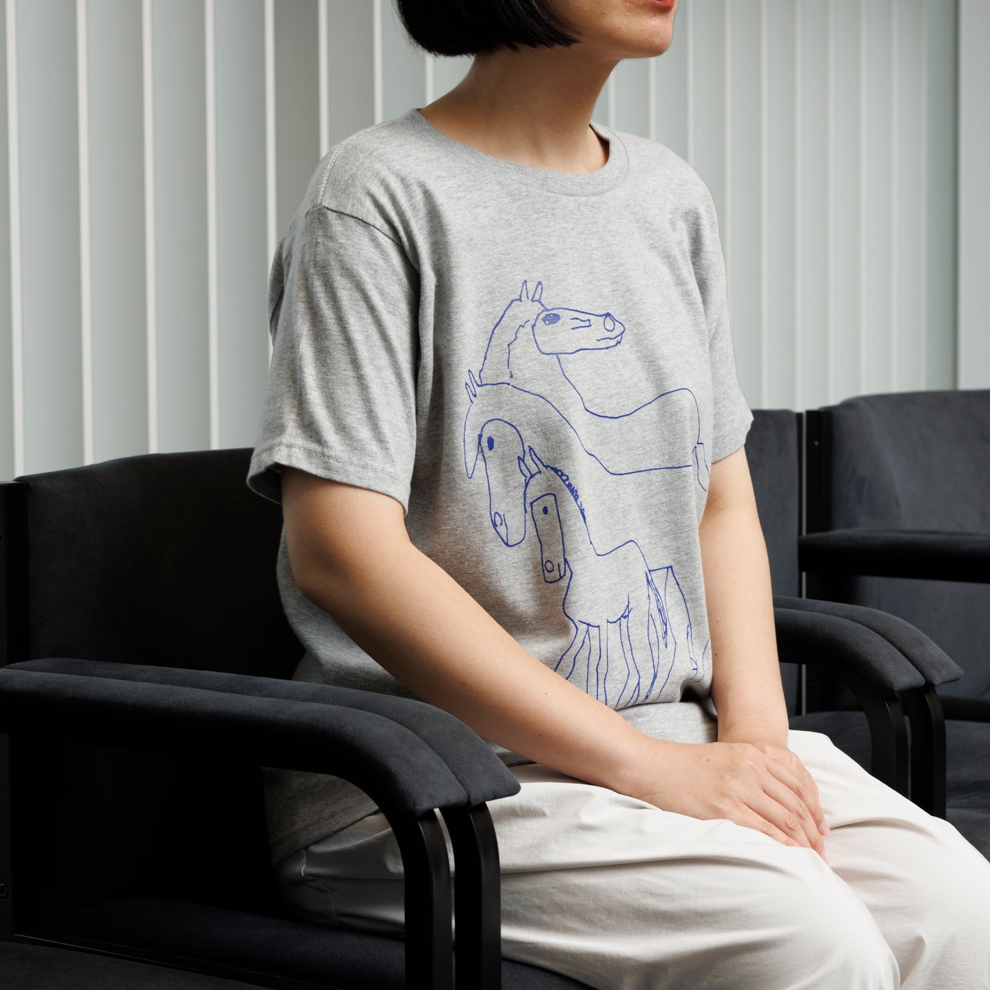 Inokuma T-Shirt (Oyako-Horse) Heather Gray
