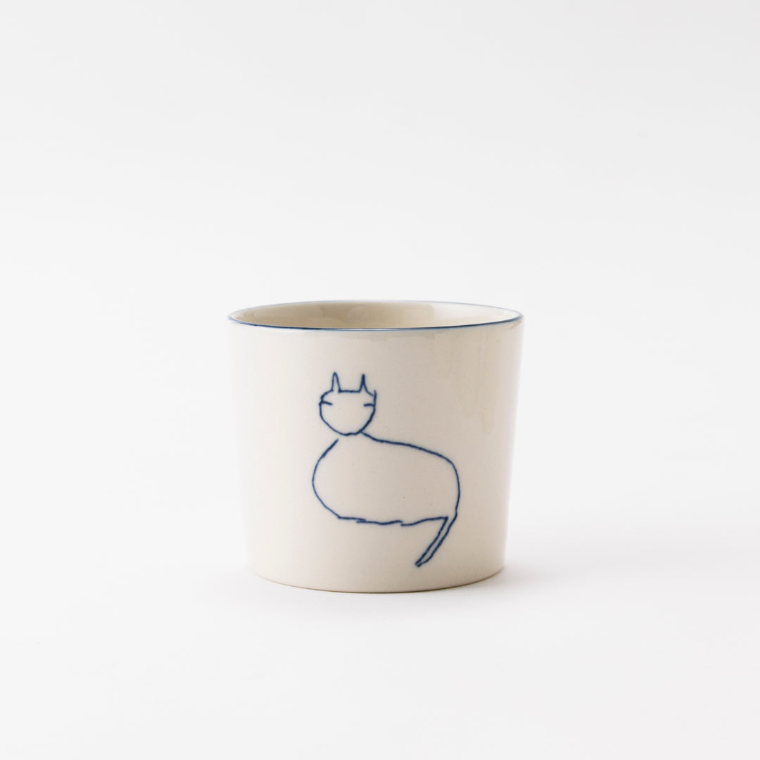 GENICHIRO INOKUMA CUP (Sitting cat) indigo