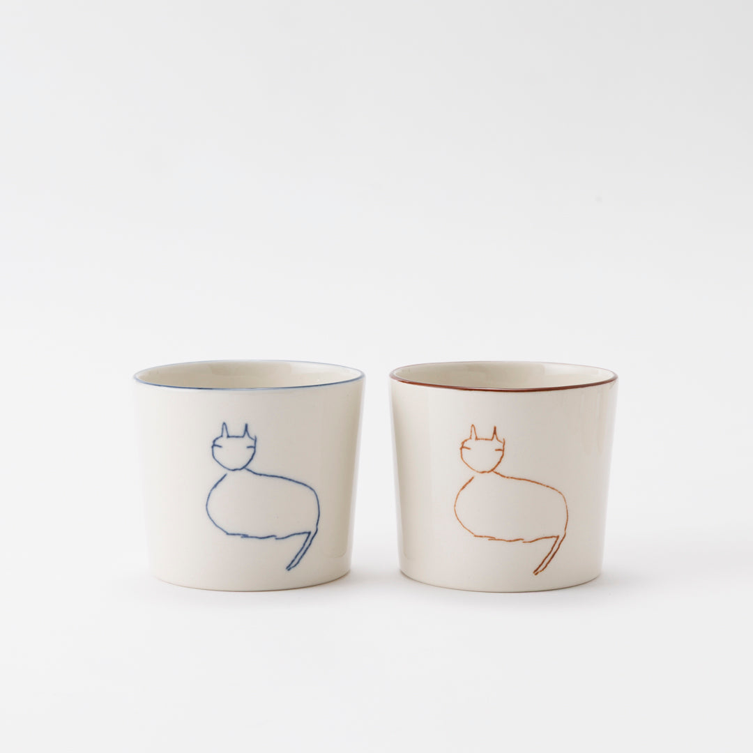 GENICHIRO INOKUMA CUP (Sitting cat) indigo