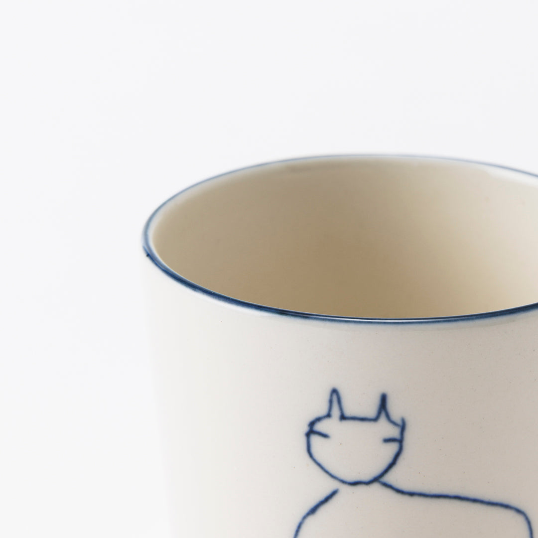 GENICHIRO INOKUMA CUP (Sitting cat) indigo