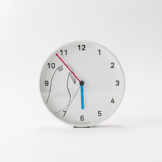 いのくまさんのとり時計 ホワイト