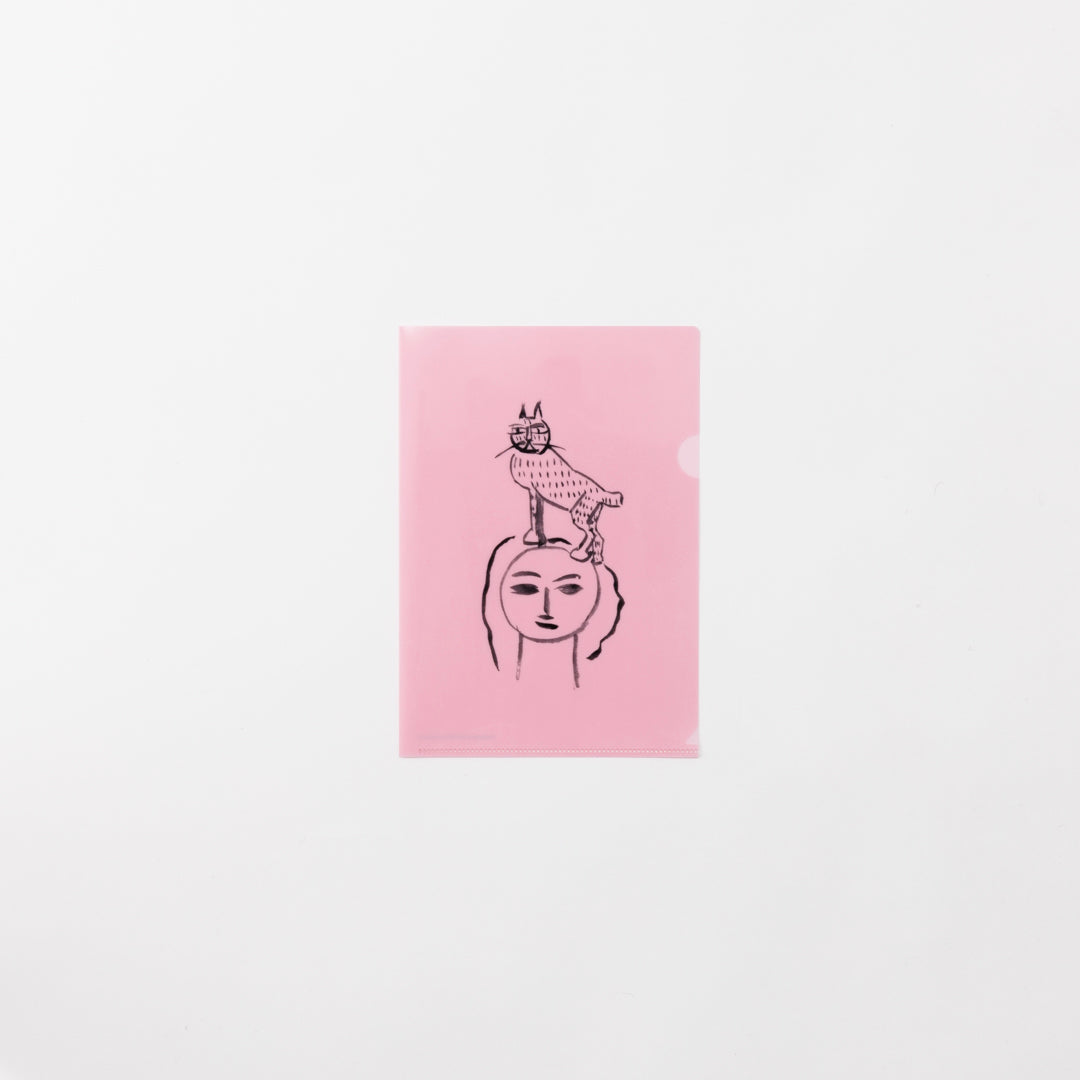 Clear File Cat on the Head A5