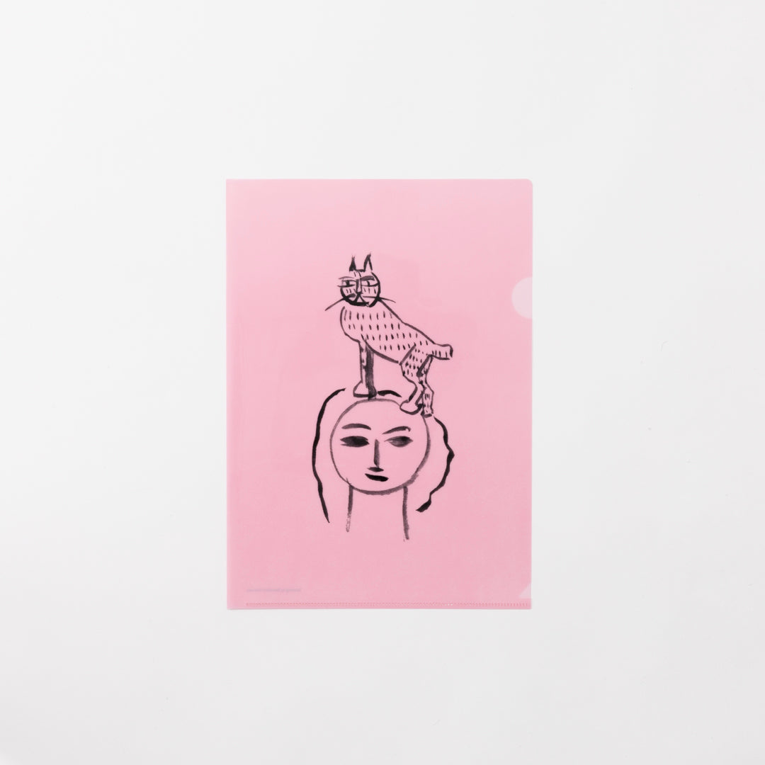 Clear File Cat on the Head A4