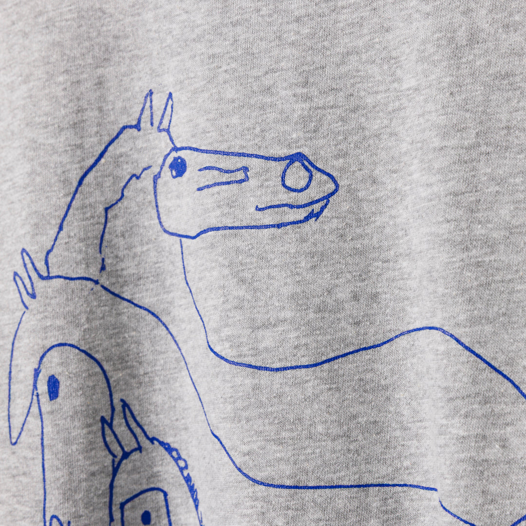 Inokuma T-Shirt (Oyako-Horse) Heather Gray