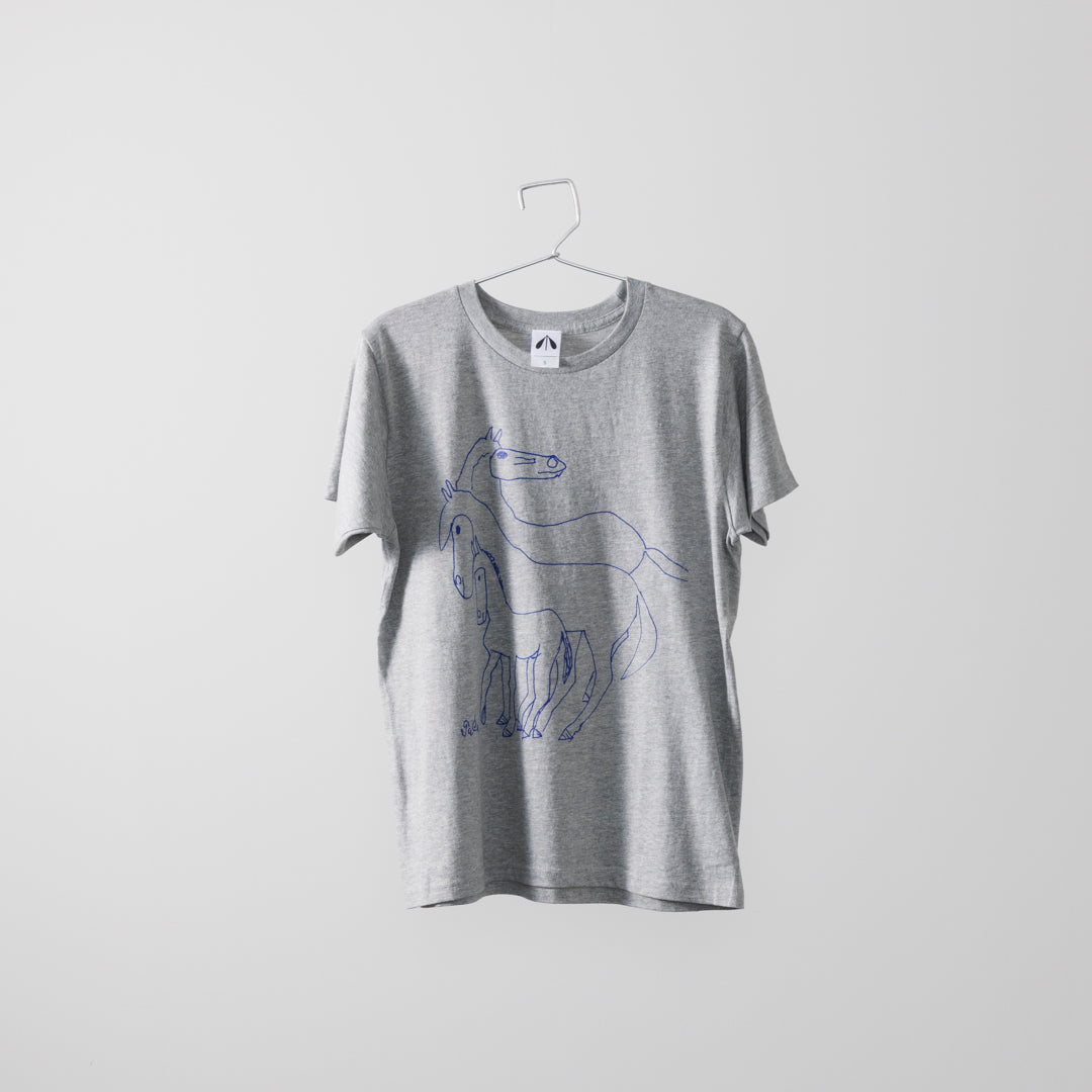 Inokuma T-Shirt (Oyako-Horse) Heather Gray