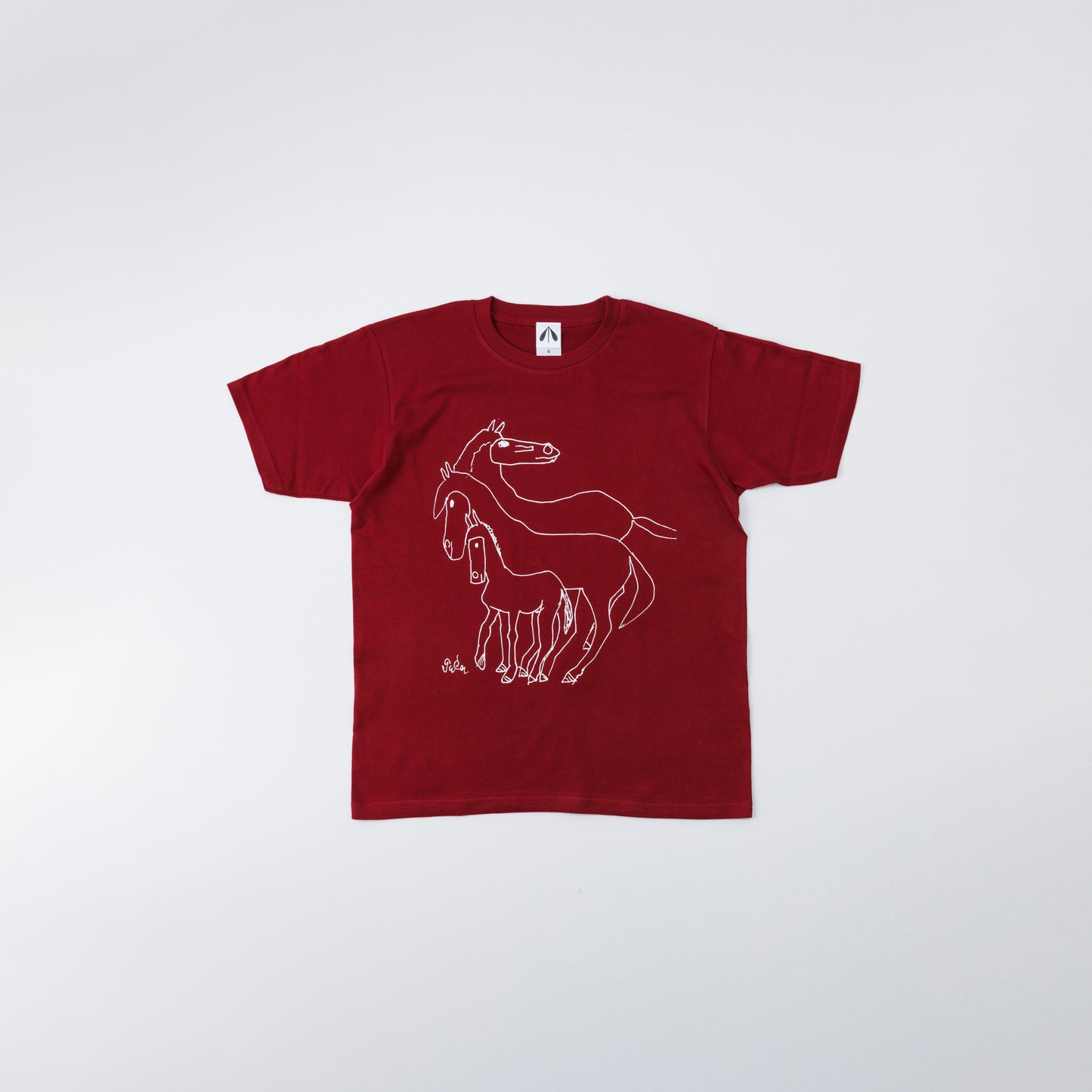 Inokuma T-shirt (Oyako-Horse) Burgundy
