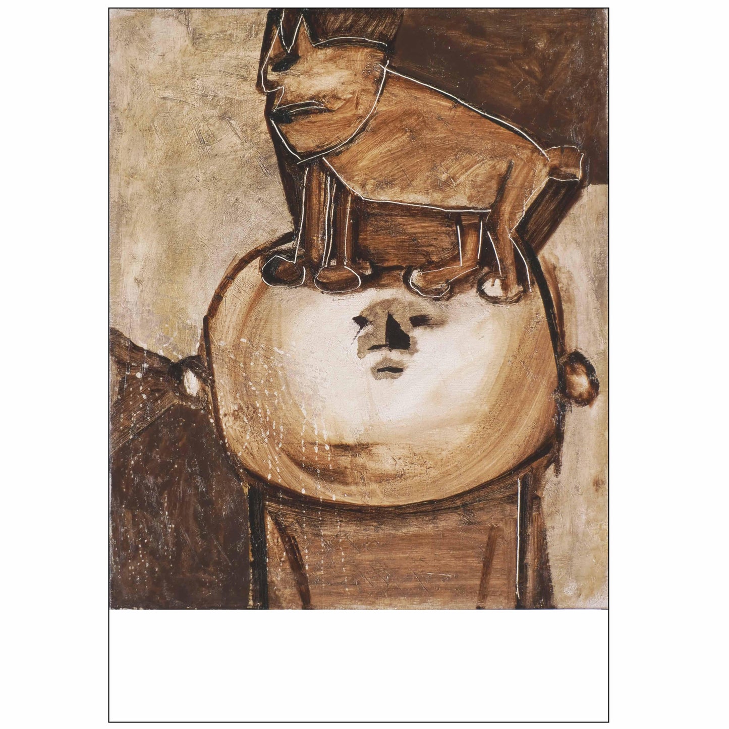 Postcard Cat on the Head