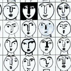 Postcard 80 Faces