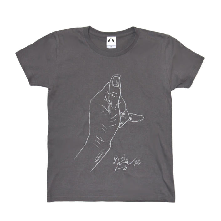 いのくまTシャツ (左手)グレー