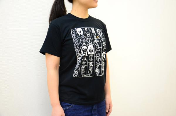 Tシャツ フェイス小 (黒)