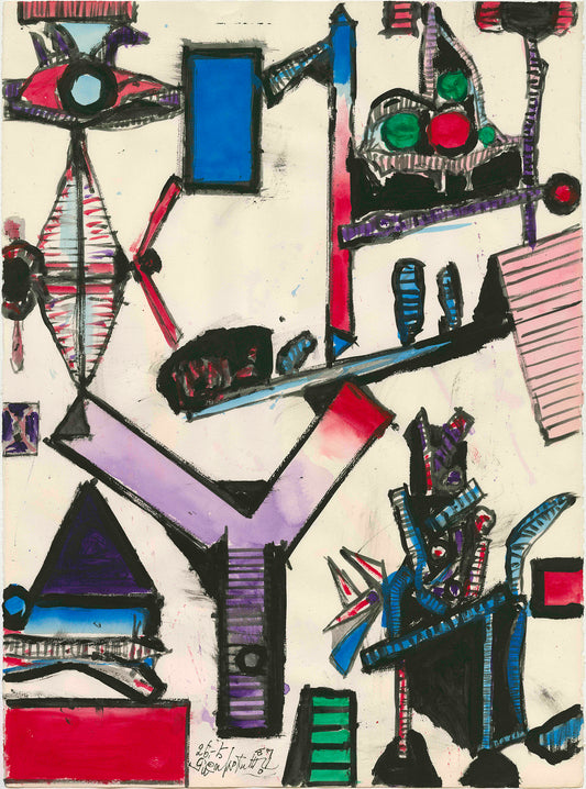 Work:  Genichiro Inokuma, City with Windmills,1987