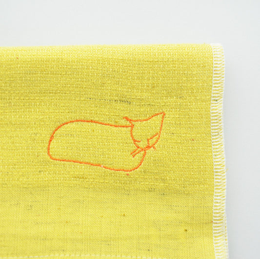 トラベルタオル 目をとじた猫