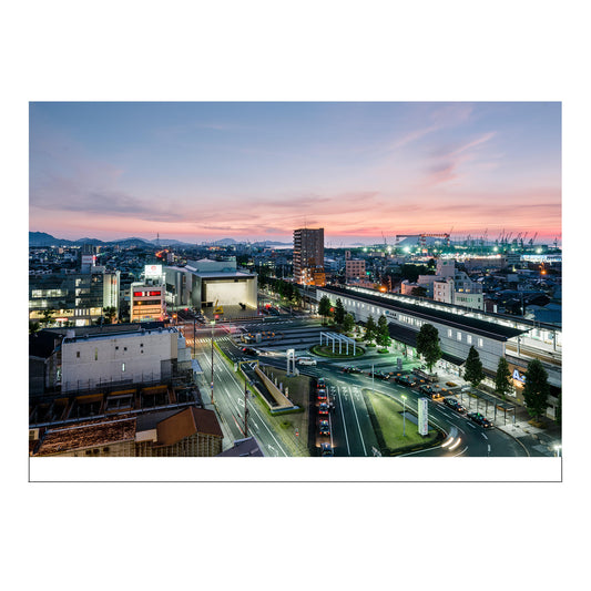 ポストカード美術館外観「夜景」