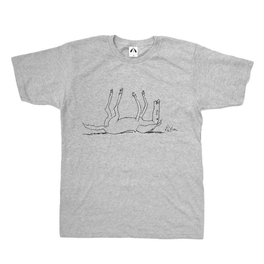 いのくまTシャツ  （仰向きの馬）グレー