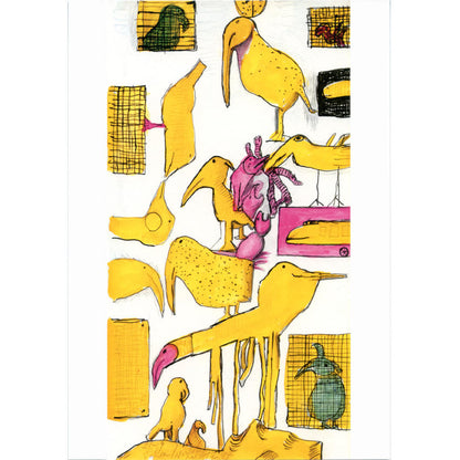 Postcard Family （Yellow)	