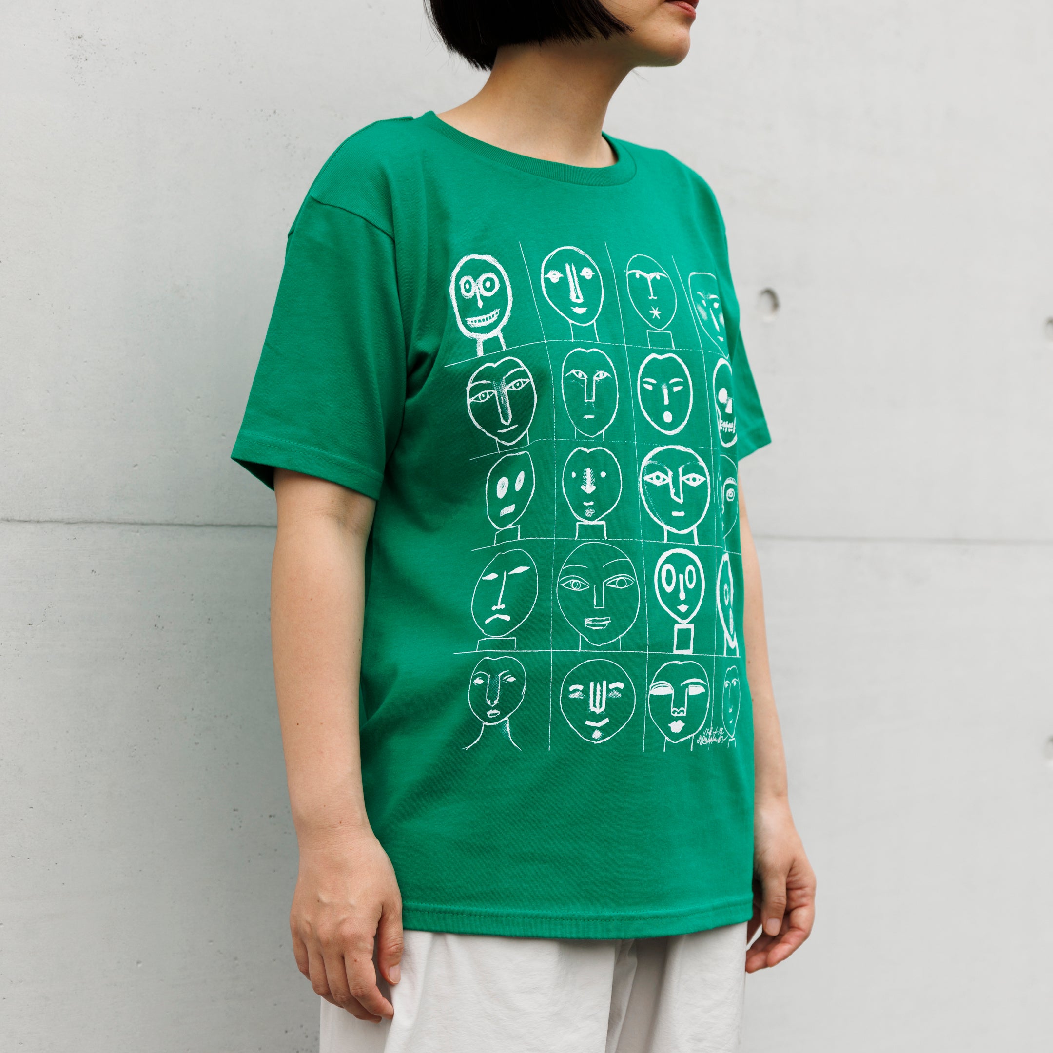 いのくまTシャツ（顔20）グリーン – MIMOCA ONLINE SHOP