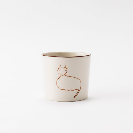 GENICHIRO INOKUMA CUP (Sitting cat)Brown