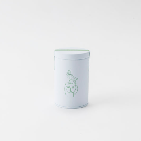 Herbal Tea Tin – Cat on Head (Green)