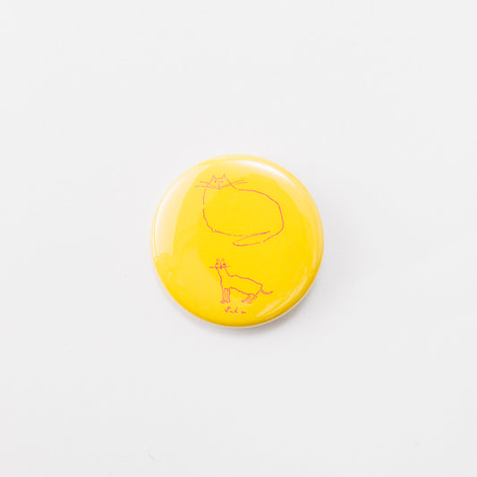 Tin badge medium (Big cat and small cat)