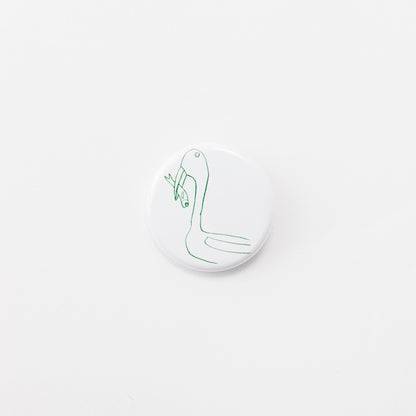 Tin badge small (Bird with fish in mouth)