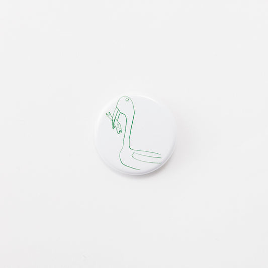 Tin badge small (Bird with fish in mouth)