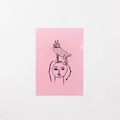 Clear File  Cat on the Head A4