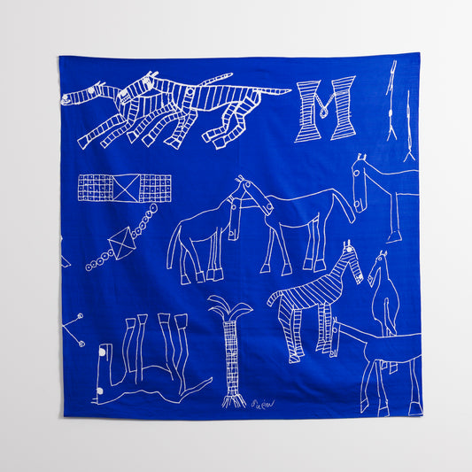Furoshiki Cloth―Horse, Blue