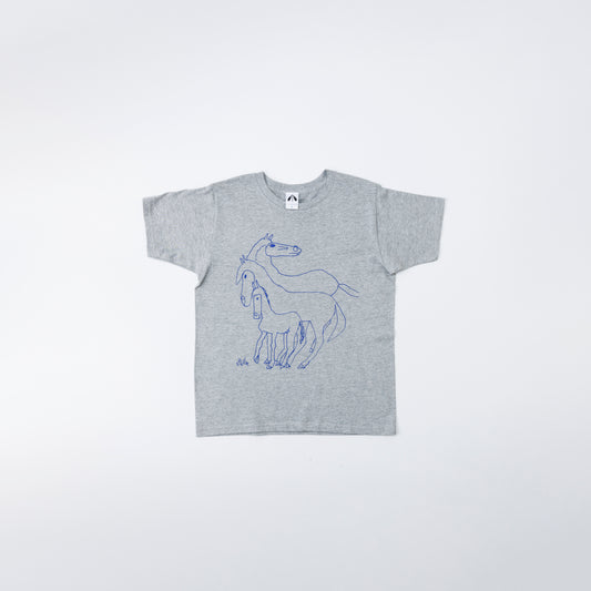 Inokuma T-Shirt (Oyako-Horse) Heather Gray