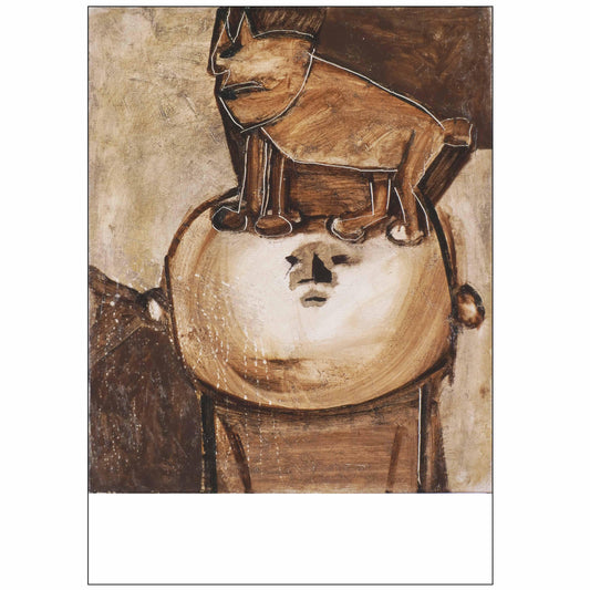 Postcard Cat on the Head