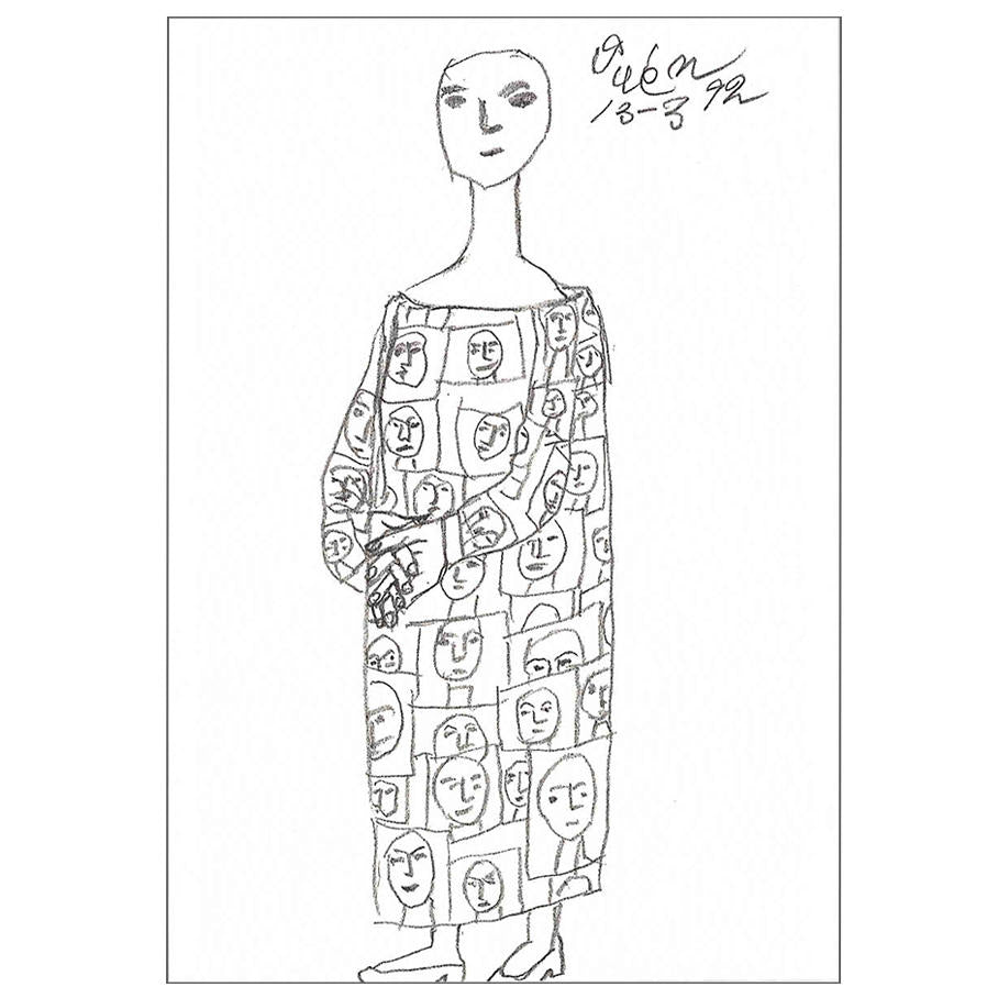 Postcard Face Dress