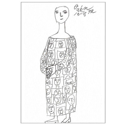 Postcard Face Dress