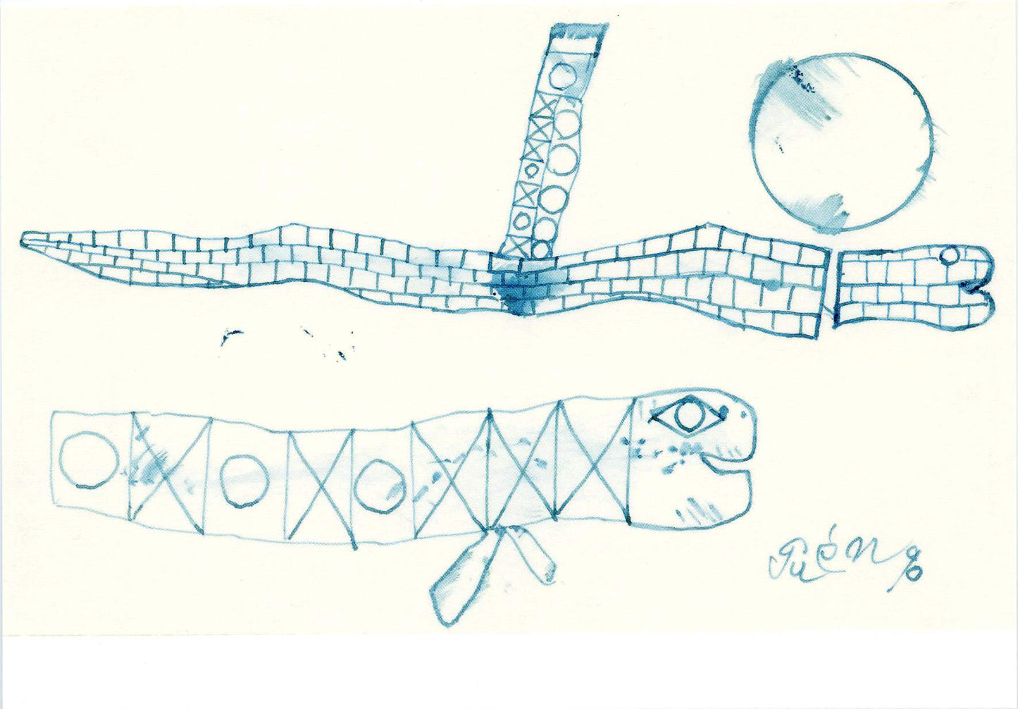 Postcard Long Creatures