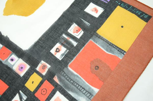 ハンカチ  地図でない地図 ブラウン