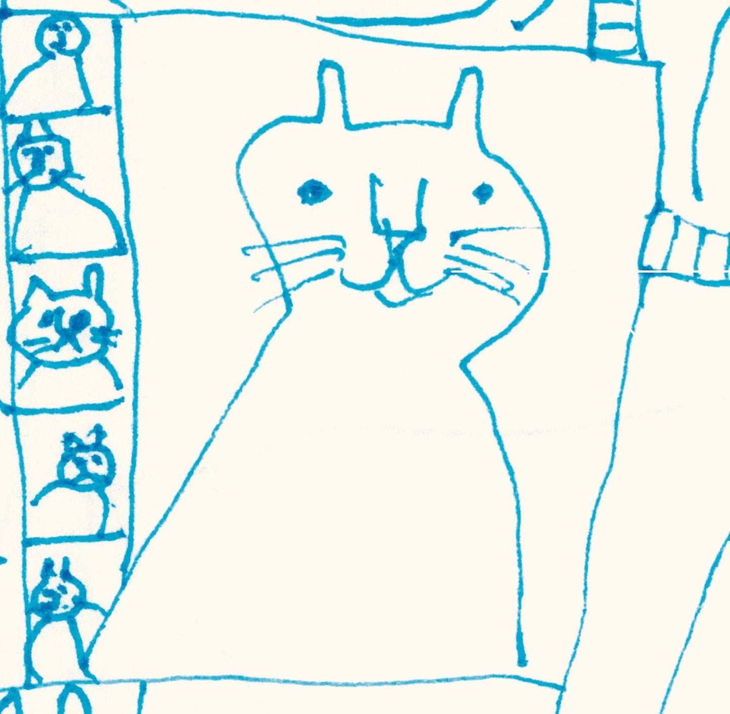ポストカード （猫49青）