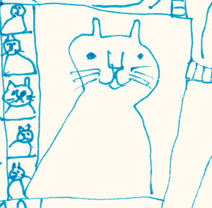 ポストカード （猫49青）