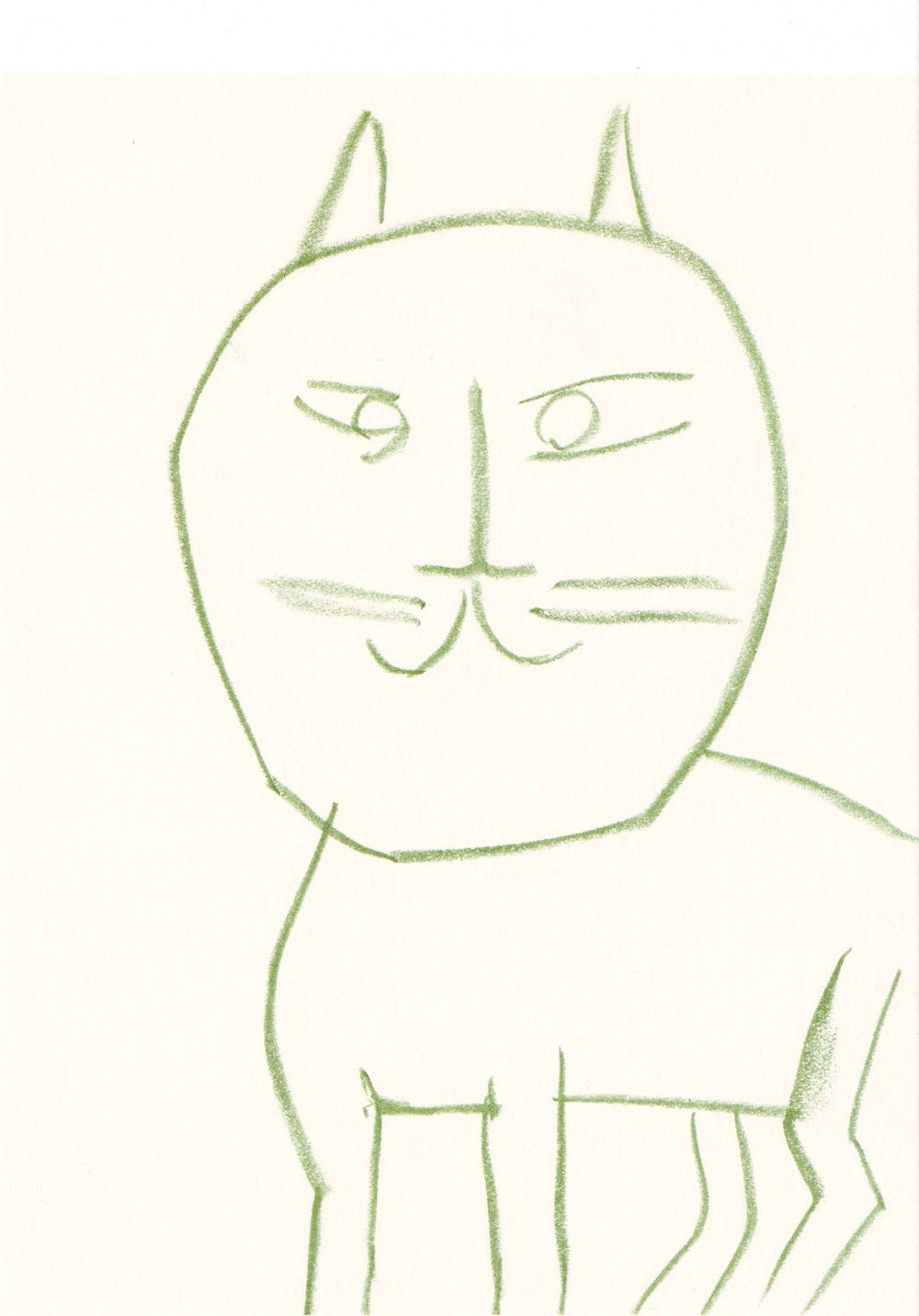 Postcard Cat, Green